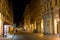 Bologna street by night