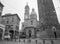 Bologna - Torre Asinelli and Torre Garisenda towers and church of st. Bartolomeo e Gaetano.