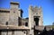 Bolsena castle complex, under a blue sky, Rocca Monaldeschi della Cervara, Bolsena, Tuscia, Lazio, Italy