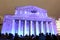 Bolshoi Theatre (Large, Great or Grand Theatre, also spelled Bolshoy) at night, Moscow, Russia