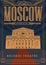 Bolshoi Theatre, Moscow. Travel landmark background.