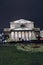 Bolshoy theater historic building in Moscow. Night view