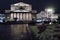 Bolshoy theater historic building in Moscow. Night view