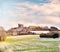 Bolsover castle with surrounding countryside in Derbyshire