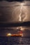 A BOLT OF LIGHTNING ERUPTION OF KRAKATOA VOLCANO