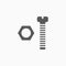 Bolt and nut icon, tool vector, mechanic illustration