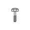 Bolt, screw line icon