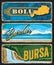 Bolu, Burdur and Bursa il, Turkey provinces plates