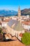 Bolzano Cathedral aerial panoramic view