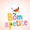 Bom apetite Portuguese decorative type with chef character