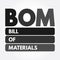 BOM - Bill Of Materials acronym, business concept