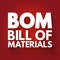 BOM - Bill Of Materials acronym, business concept background