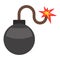 Bomb with burning wick vector illustration dynamite danger explosive weapon