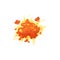 Bomb burst explosion isolated fiery clouds icon