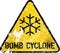 Bomb cyclone or blizzard road sign