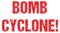 Bomb cyclone warning hurricane weather alert typo header news logo banner design vector