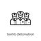 Bomb Detonation icon from Army collection.