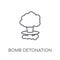 Bomb Detonation linear icon. Modern outline Bomb Detonation logo
