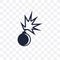 Bomb Detonation transparent icon. Bomb Detonation symbol design