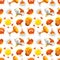 Bomb explosion effect seamless pattern