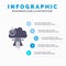 Bomb, explosion, nuclear, special, war Infographics Template for Website and Presentation. GLyph Gray icon with Blue infographic