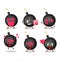 Bomb explosive firecracker cartoon character with love cute emoticon