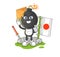 Bomb head japanese vector. cartoon character