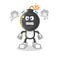 Bomb head very angry mascot. cartoon vector