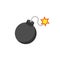 Bomb icon in flat style. Dynamite vector illustration on white isolated background. C4 tnt business concept