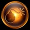 Bomb icon golden.