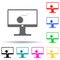 bomb on the monitor multi color style icon. Simple glyph, flat  of cyber security icons for ui and ux, website or mobile