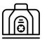 Bomb shelter building icon outline vector. Safety costruction