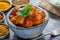 Bombay aloo - Indian spiced potatoes with tomato sauce