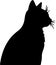 Bombay Cat Black Silhouette Generative Ai