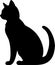 Bombay Cat Black Silhouette Generative Ai