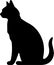 Bombay Cat Black Silhouette Generative Ai
