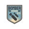 Bomber division patch on uniform with flying bombs