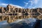 Bombo Headland Quarry Australia. Blue skies and reflections in water