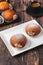 Bombolone or bomboloni is an Italian filled donut and snack food. German donuts - krapfen or berliner - filled with jam and