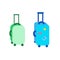 Bon voyage! Luggage bags, suitcases, baggage, travel bags. Vacation, holiday