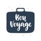 Bon Voyage poster with hand written lettering