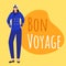 Bon voyage social media post mockup