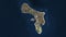 Bonaire - Dutch Caribbean outlined. Low-res satellite