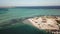 Bonaire island Caribbean sea windsurf lagoon Sorobon aerial drone top view 4K UHD video