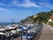 BONASSOLA, LIGURIA, ITALY - AUGUST 29, 2019: View of the pedestrian / cycle path connecting the villages of Framura