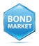 Bond Market crystal blue hexagon button