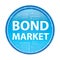 Bond Market floral blue round button