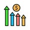 Bond rates vector icon which can be easily modified or edit