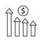 Bond rates vector icon which can be easily modified or edit