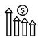 Bond rates vector icon which can be easily modified or edit